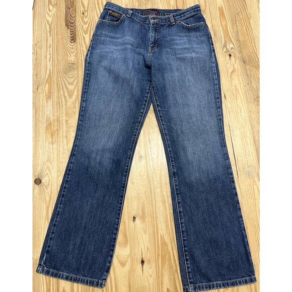 Eddie Bauer Classic Bootcut Jeans 10 Stretch 31x31 Medium Wash Denim Mid Rise - Picture 1 of 6